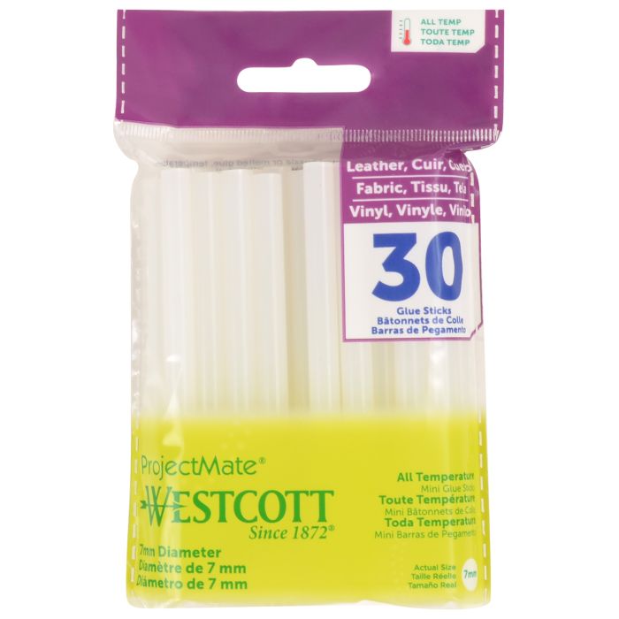 Westcott - Premium All Temperature Mini Glue Sticks, Leather