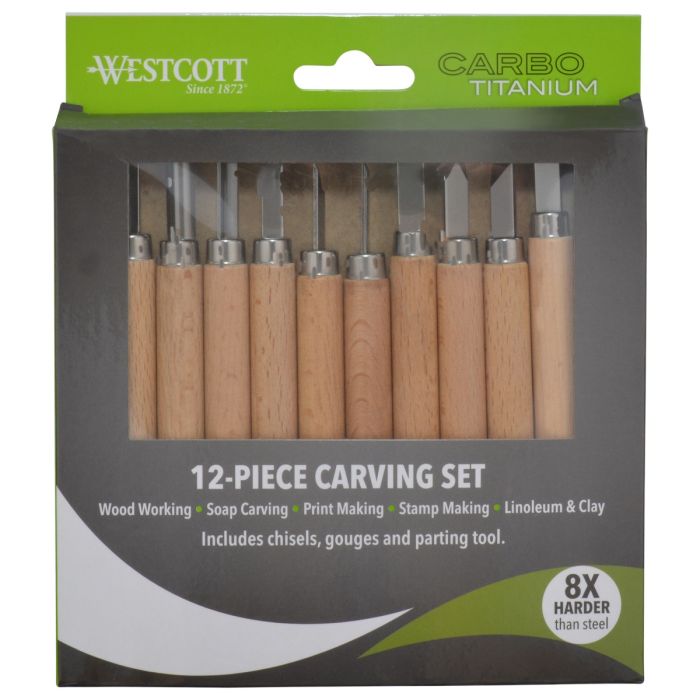 Westcott - Westcott CarboTitanium Carving Tools Set, 12-Piece Set  (17979-Parent)