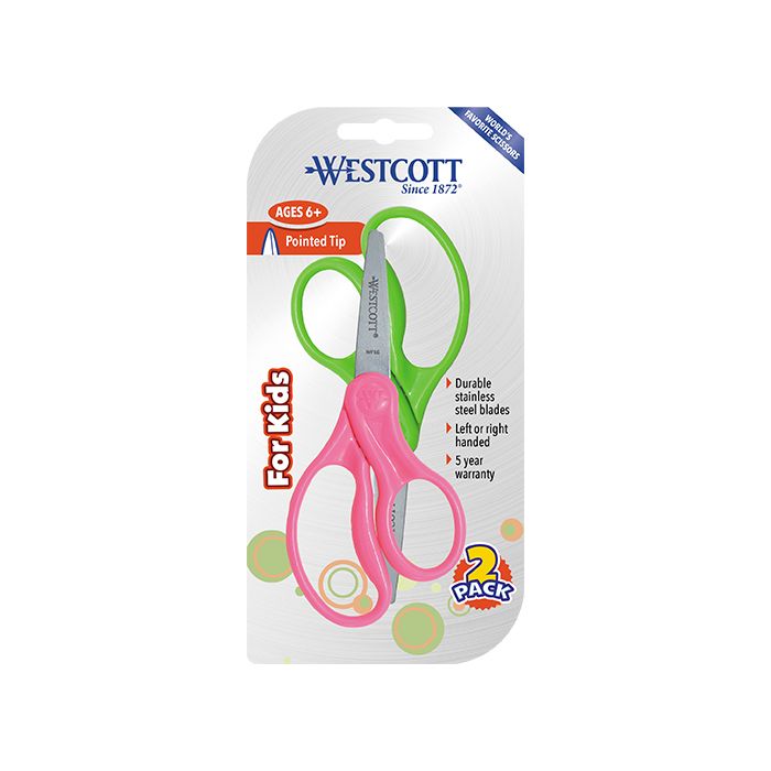 Westcott School Kids 5 Scissors, Blunt, 6 Pack (16454)