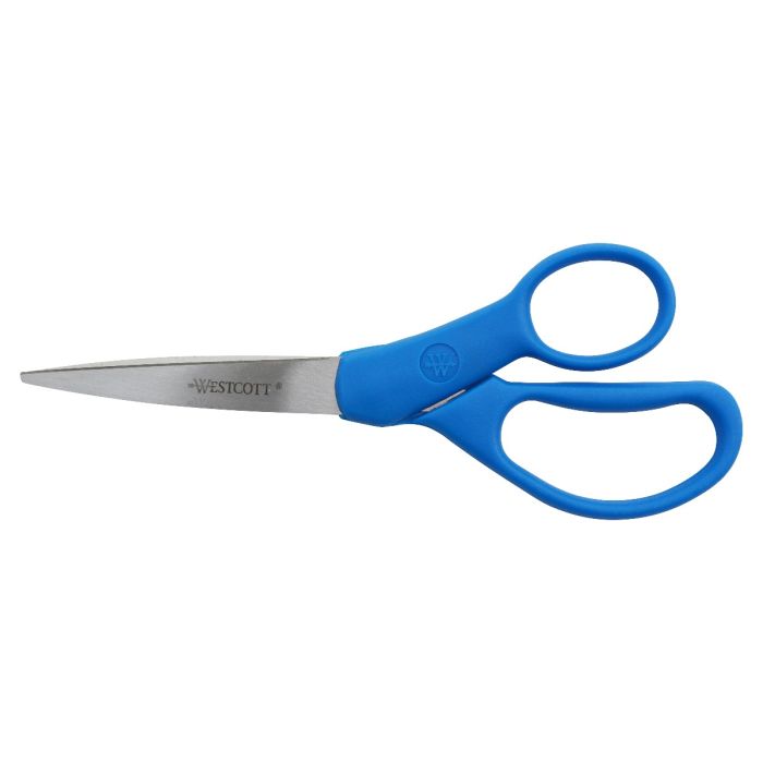 Westcott 7 All Purpose Preferred Stainless Steel Scissors, Blue (43217)