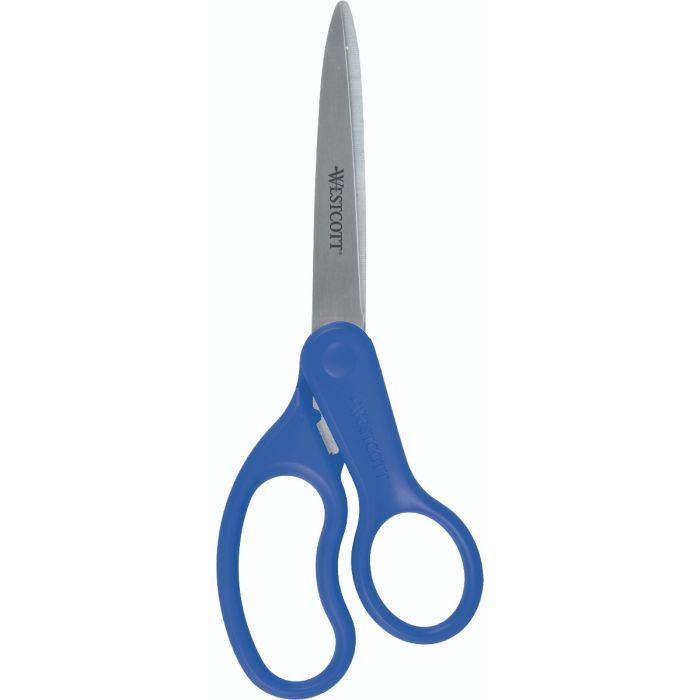 Westcott - Westcott 7 All Purpose Preferred Stainless Steel Scissors, Blue  (44217)