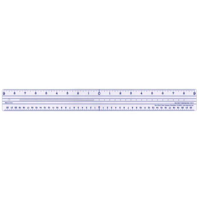 See-Thru Center Finding Clear Ruler 6 Inches with Centering Hole