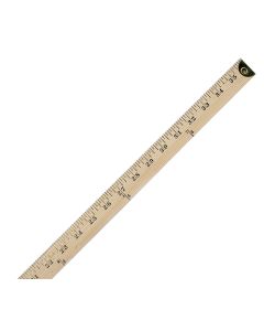 Westcott Wooden Yardstick with Hang Hole and Brass Ends, Clear Lacquer Finish (10425)