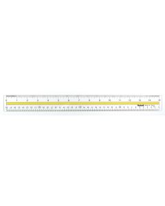 Westcott Acrylic Data Highlight Reading Ruler With Tinted Guide, 15" Clear (10580)