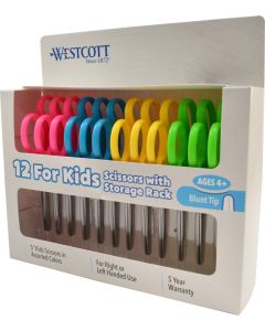 Westcott Kids 5" Scissors, Blunt (12 Pack) (13140)
