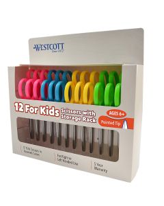 Westcott Kids 5" Scissors Pointed (12 Pack) (13141)