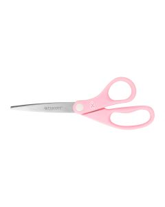 Westcott 8" Pink Ribbon Stainless Steel Scissors (15387)