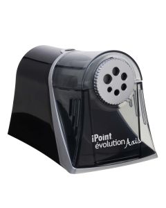 Westcott Electric iPoint Evolution Axis Heavy Duty Pencil Sharpener, Black and Silver (15509)