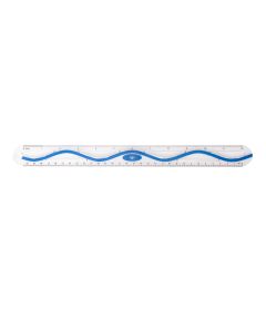 Westcott 12" Plastic Wave Ruler, Standard/Metric (15530)