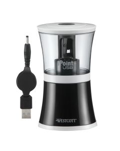 Westcott® iPoint® USB/Battery Sharpener - Black