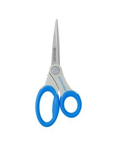 Westcott 8" Soft Handle Anti-microbial Straight Scissors, Blue (14643)