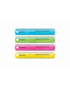 Westcott® 15cm Non-Shatter Plastic Ruler - Neon Colours