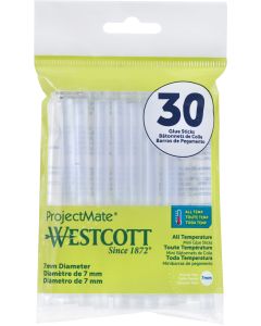 Westcott Premium All Temperature Mini Glue Sticks, 30-Pack (16837)