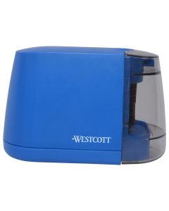 Westcott iPoint Duo™ Dual-Powered Battery/Electric Pencil Sharpener, Blue (17813)