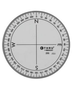 C-THRU 360° 3.5" Circular Protractor, Clear