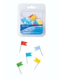 Westcott® Map Flags - Assorted Colours