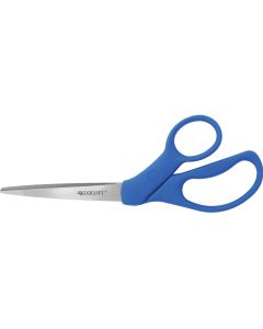 Westcott 8" Bent All Purpose Preferred Stainless Steel Scissors, Blue (43218)