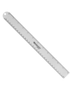 Westcott 12" English and Metric Anodized Aluminum Ruler, Assorted Colors (14174)