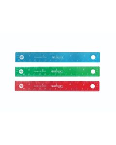 Westcott® 15cm/6" Stainless Steel Ruler, Assorted Colours