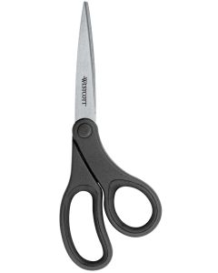 Westcott 8-Inch KleenEarth Basic Bent Scissors, Black (15584)