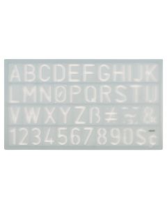 Westcott Alphabet and Number Lettering Guide, 3/4" /18mm (KT-20)