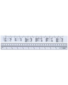 Westcott Metric/Inch Ruler, 30cm, 12", Opaque (M-109)