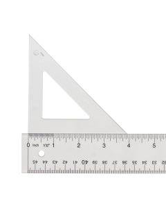 Westcott Styrene Triangle, 4", 45/90 Degree, Transparent (S450-4)