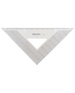 Westcott Grid Triangle, 10", 45/90 Degree, Transparent (T-7M)