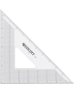 Westcott Grid Triangle, 8", 45/90 Degree, Transparent (T-6M)