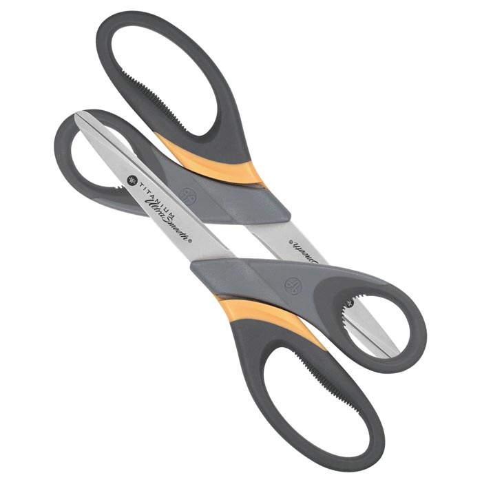 Westcott Ultra Smooth Left and Right Handed Titanium Bonded Straight Scissors, Package of 2, 8" (14107)