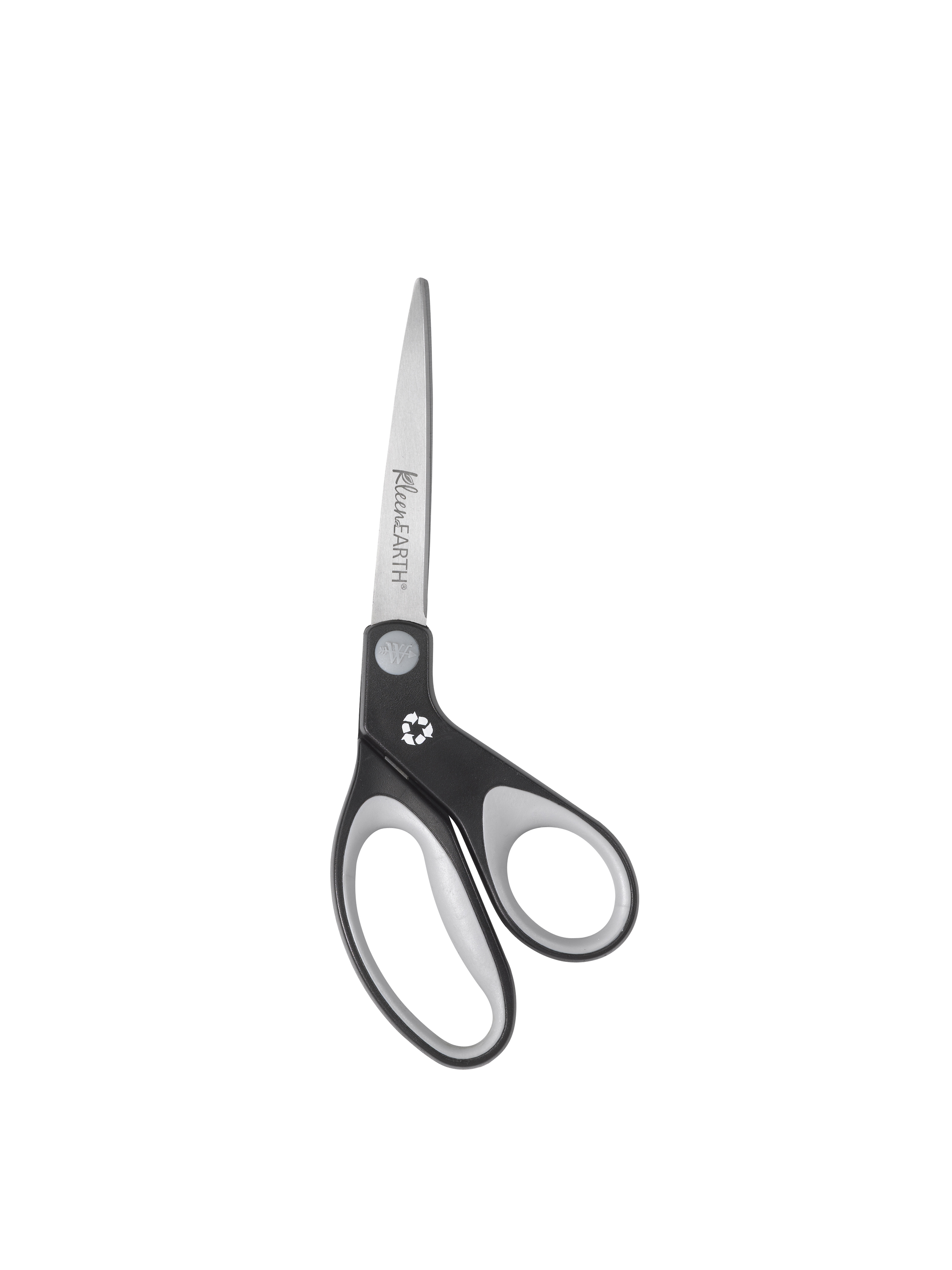 Westcott 8-Inch KleenEarth Soft Handle Bent Scissors, Black/Gray (15589)