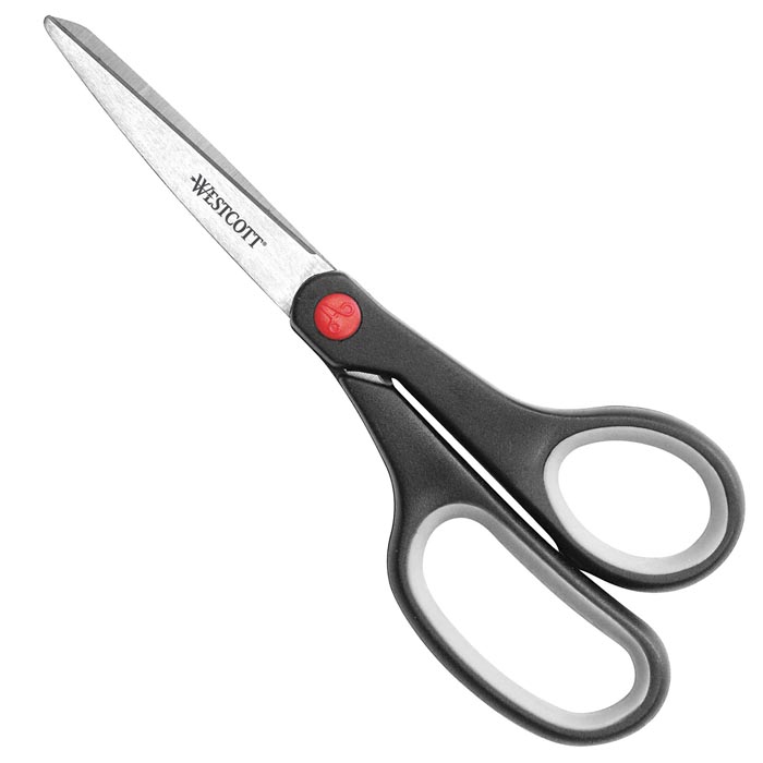 Sargent Art 7 Adult Comfy Grip Stainless Steel Scissors Pointed Tip  Yellow/Gray Handle Pack, 1 - King Soopers