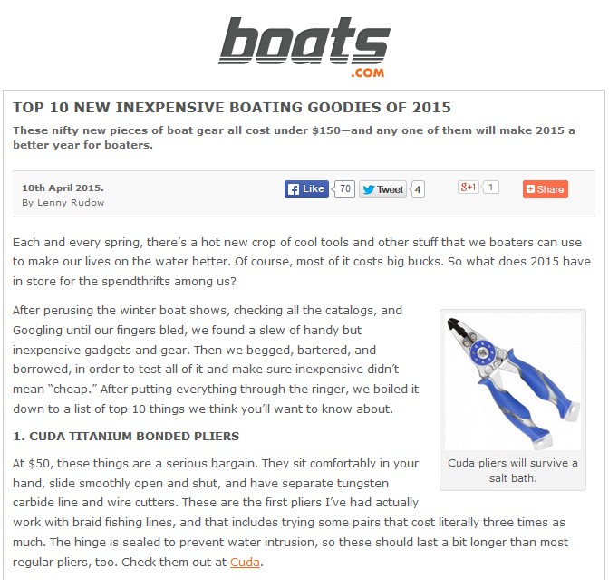 Top 10 New Inexpensive Boating Goodies of 2015